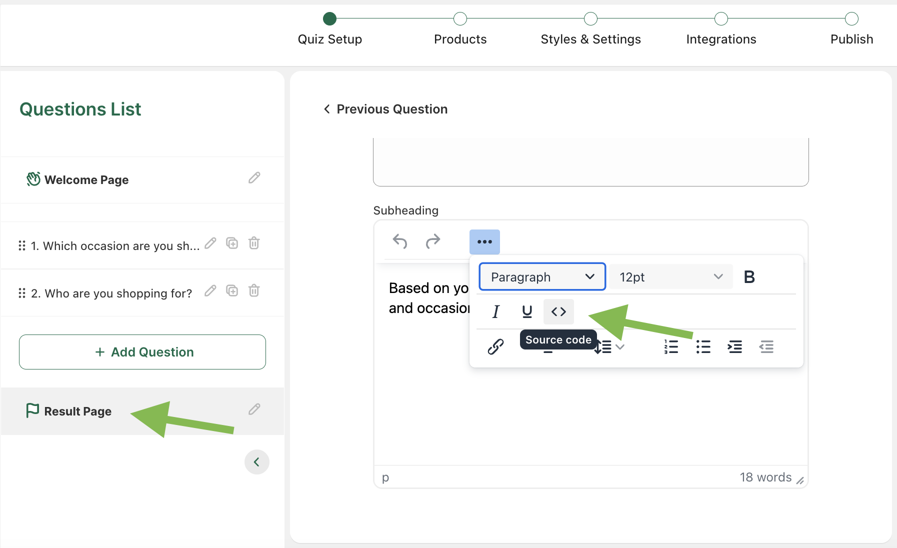 Customize Your Result Page Subheading with HTML (with Examples ...